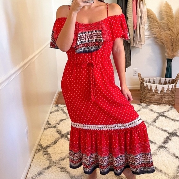 Revolve Misa Los Angeles Larsen Praire Print Midi XS - Picture 3 of 12